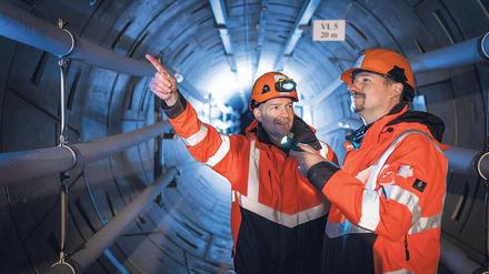 Kabeldiagonale. Im Westteil Berlins zwischen der Rudolf-Wissel-Brücke und dem Umspannwerk Mitte baut das Unternehmen 50Hertz einen neuen Kabeltunnel.