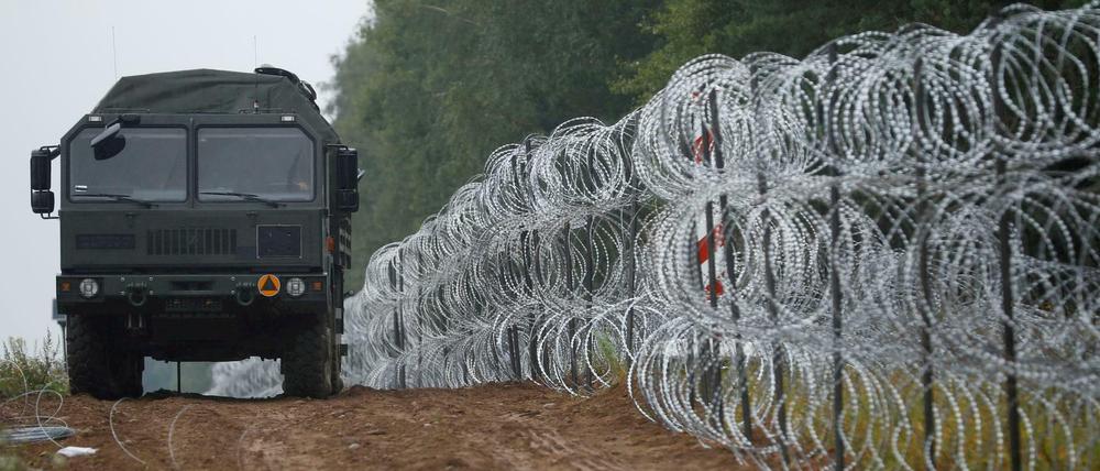 Auf einer Länge von 400 Kilometern ist der polnische Grenzzaun an der Grenze zu Belarus geplant.