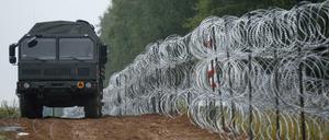 Auf einer Länge von 400 Kilometern ist der polnische Grenzzaun an der Grenze zu Belarus geplant.