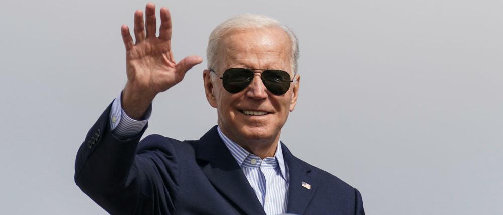 US-Präsident Joe Biden vor seinem Abflug nach Europa.