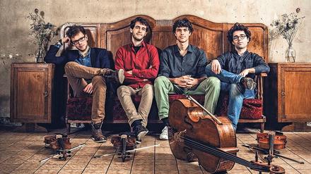 Jakob Encke, Daniel Stoll, Sander Stuart und Leonard Disselhorst bilden seit 2012 das Vision String Quartet. 