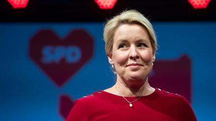 Da hatte sie was zu feiern: Franziska Giffey bei der SPD-Wahlparty am Abend des 26. September.