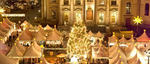 Auf dem Weihnachtsmarkt am Gendarmenmarkt will der Betreiber die 2G-Regelung anwenden.