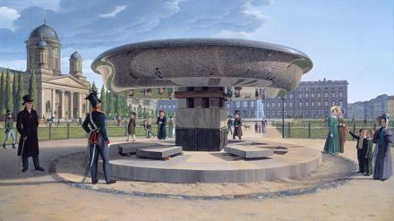 Hummel malte "Die Granitschale im Berliner Lustgarten" 1831.