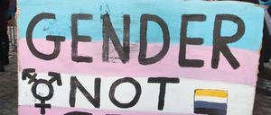 Protest der Trans-Community gegen eine Konferenz der transkritischen LGB.