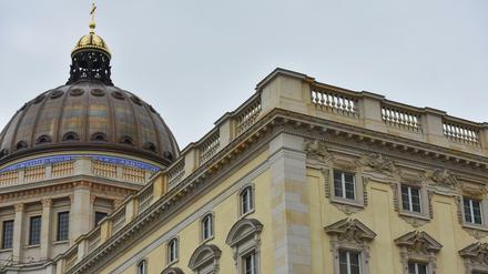 Die Kuppel des Humboldt Forums in Mitte.