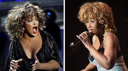 Tina Turner (2009, l) und Turner Darstellerin Dorothea Coco Fletcher (r) (2017). 