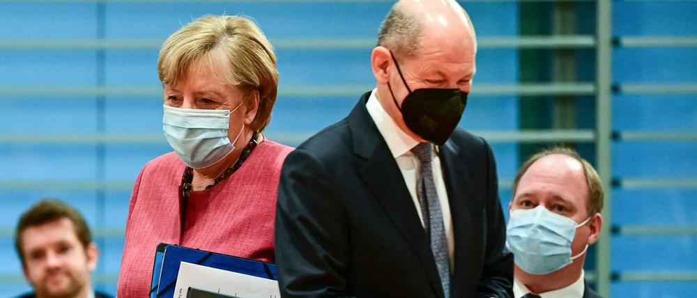 Auch die Coronakrise übergibt Angela Merkel ihrem wahrscheinlichen Nachfolger Olaf Scholz.