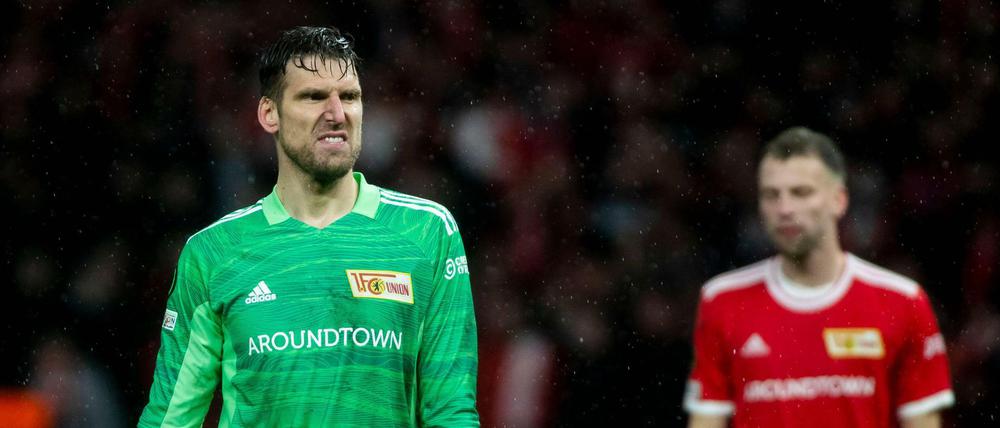 Andreas Luthe war wegen seines Ausrutschers vor dem 1:2 der Pechvogel des Abends beim 1. FC Union. 