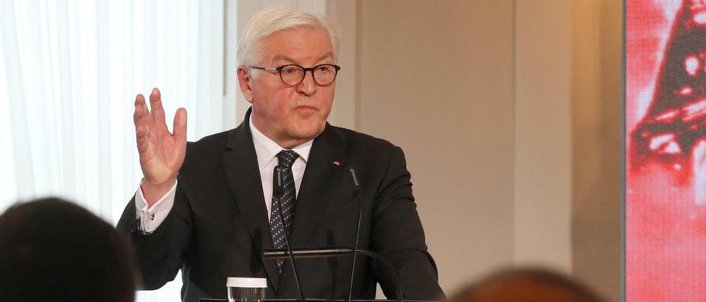 Bundespräsident Frank-Walter Steinmeier bei seiner Gedenkrede zum 9. November.