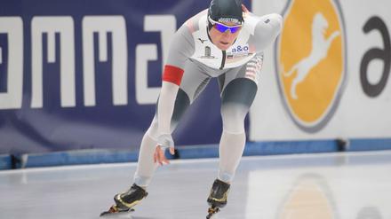 Letzter Platz über 3000 Meter. Claudia Pechstein beim Weltcuprennen in Polen.