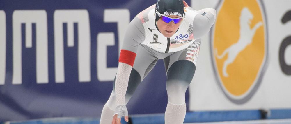 Letzter Platz über 3000 Meter. Claudia Pechstein beim Weltcuprennen in Polen.