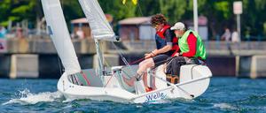 Marte Herrmann und Fritz Trippolt bei den Special Olympics 2018 in Kiel.