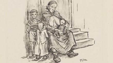 Bei der Reihe "Hunger" arbeitete Zille eng mit Käthe Kollwitz zusammen.