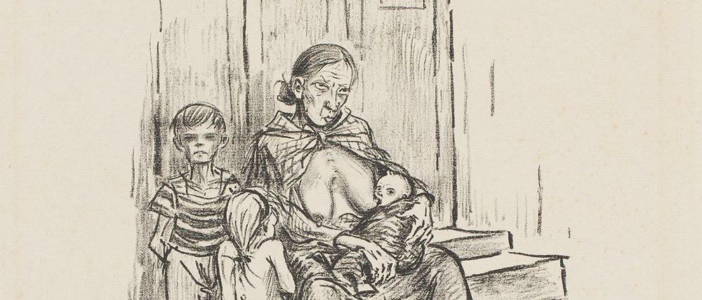 Bei der Reihe "Hunger" arbeitete Zille eng mit Käthe Kollwitz zusammen.