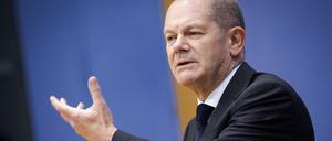 Schwerer Tag: Olaf Scholz hielt am Donnerstag seine erste Rede als faktischer Mehrheitsführer im Bundestag.