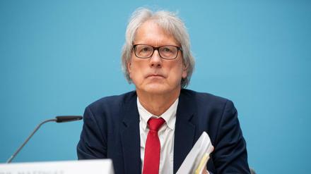 Matthias Kollatz (SPD), Finanzsenator von Berlin, spricht bei einer Pressekonferenz nach einer Sitzung des Berliner Senats. 