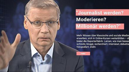 Doppelbegabung.  Auch Günther Jauch gehört zum Lehrpersonal der Reporterfabrik. Der frühere ARD-Talker und Moderator der RTL-Quizshow „Wer wird Millionär?“ versteht was von Information und er versteht was von Unterhaltung. 