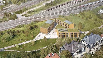 Die Vision: So soll der Else Ury Campus nahe dem Bahnhof Grunewald aussehen.