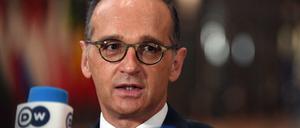 Außenminister Heiko Maas (SPD) am Montag beim Treffen mit seinen Amtskollegen in Brüssel.