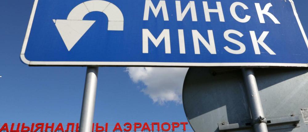 Der Flughafen Minsk.
