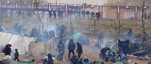 Migranten-Camps an der EU-Außengrenze mit Belarus.