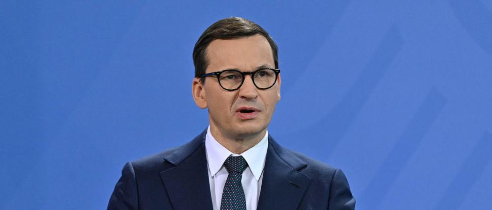 Polens Ministerpräsident Mateusz Morawiecki (am 25.11.2021 in Berlin)