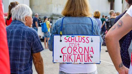 Teilnehmer an einer Demo in Wien.