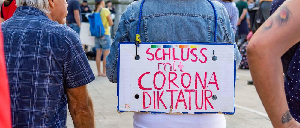 Teilnehmer an einer Demo in Wien.