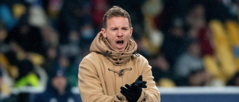 Julian Nagelsmann hatte trotz der nächsten Impffragen Spaß an seiner letzten dienstlichen Verpflichtung.