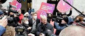 Der DGB-Vorsitzende Reiner Hoffmann protestierte vergangene Woche gegen Änderungen des Arbeitszeitgesetzes.