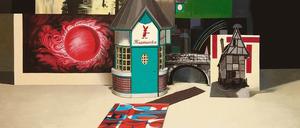 Durch Zeit und Raum. Die britische Künstlerin Louise Bristow verewigte den „Hasenecke“-Kiosk an der Kantstraße in ihrem Gemälde „Incident at Hare Corner“.