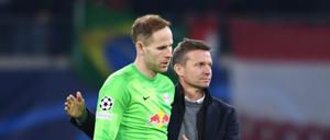 Torhüter Peter Gulacsi und Trainer Jesse Marsch fehlen am Mittwoch in Brügge.