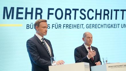 FDP-Chef Christian Lindner und Olaf Scholz (SPD), der wahrscheinliche Bundeskanzler