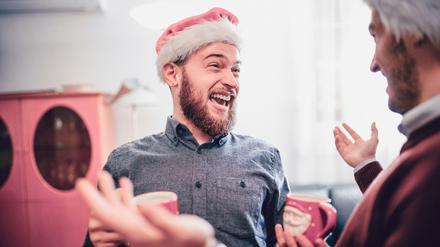 Weihnachtsfeier im Büro.