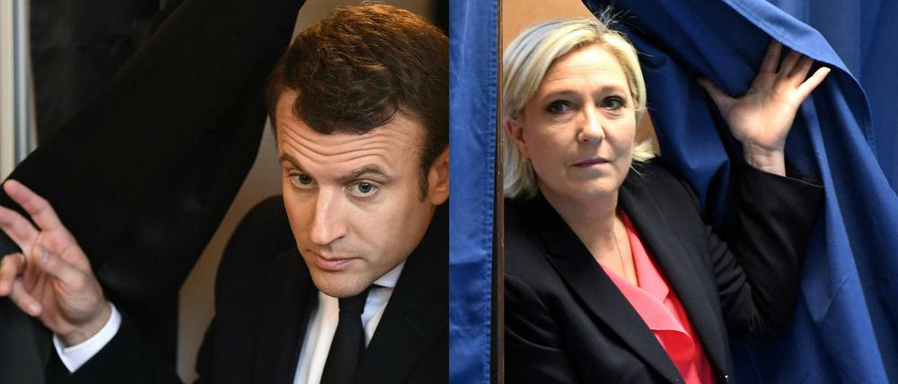 Bei Frankreichs Präsidentschaftswahl 2022 wird ein erneutes Duell zwischen Emmanuel Macron und Marine Le Pen, hier beide bei der Wahl 2017, wahrscheinlicher.