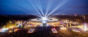 Das Olympiastadion während des Lollapalooza Festivals 2019.