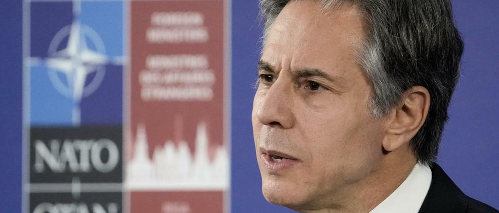 US-Außenminister Antony Blinken beim Nato-Treffen in Riga
