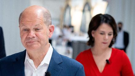 Zwei Designierte - Olaf Scholz (Bundeskanzler) und Annalena Baerbock (Außenministerin).