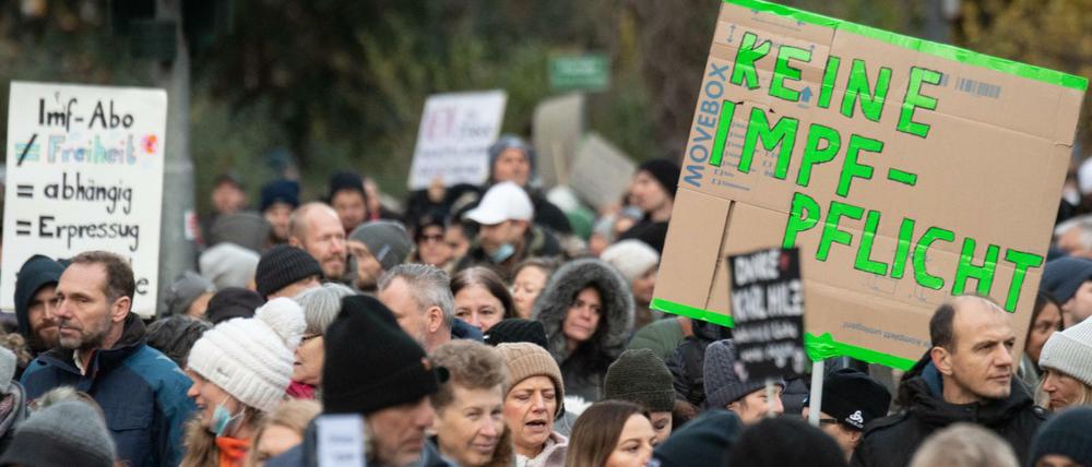 Besonders auf Demonstrationen gegen die Corona-Maßnahmen lassen sich populistische Beiträge leicht verbreiten.