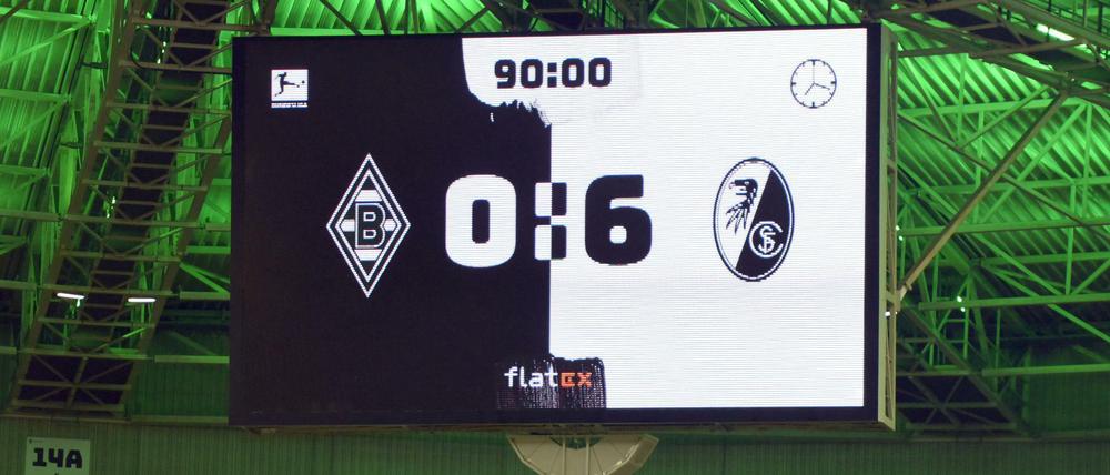 Bittere Zahlen. Am Sonntag erlebte Borussia Mönchengladbach den bisher größten Tiefpunkt der Saison.