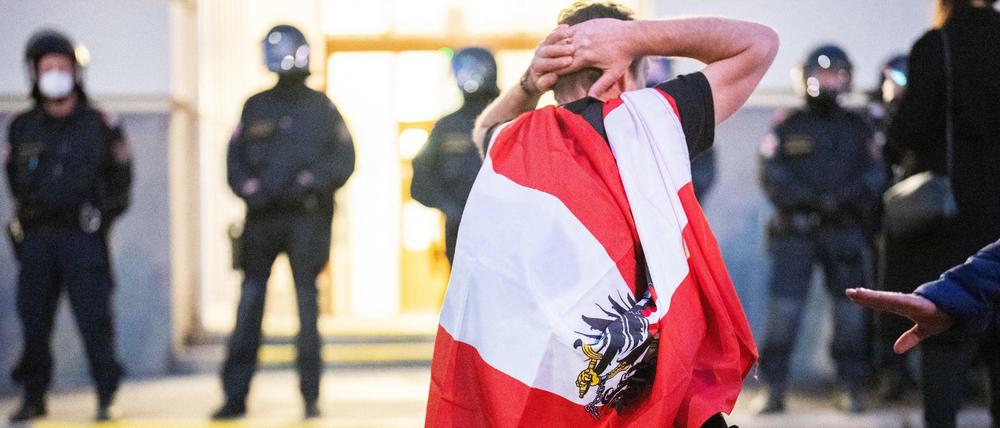 In Österreich kommt es regelmäßig zu Protesten gegen die Impfpflicht und Corona-Maßnahmen.