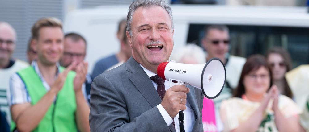 Die Auseinandersetzung bei der Bahn, im Bild GDL-Chef Claus Weselsky, gehörte zu den größten Tarifkonflikten in diesem Jahr. 