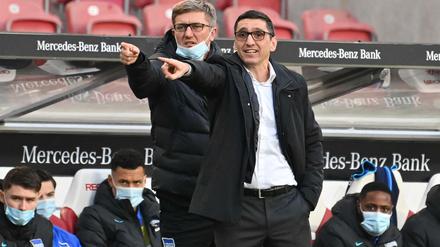 Da geht es lang. Tayfan Korkut (rechts) in Stuttgart. 