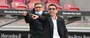 Da geht es lang. Tayfan Korkut (rechts) in Stuttgart. 