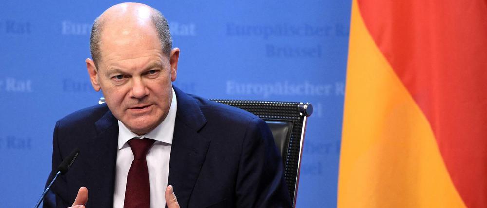 Bei Olaf Scholz' erstem EU-Gipfel verschärften die Staats- und Regierungschefs der EU den Ton gegenüber Russland.