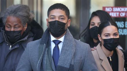 US-Schauspieler Jussie Smollett am Gericht in Chicago