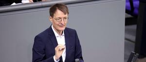 Prof. Karl Lauterbach, Bundesminister fuer Gesundheit.