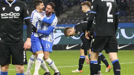 Gegen Arminia Bielefeld durfte Hertha BSC sich über einen Sieg freuen.