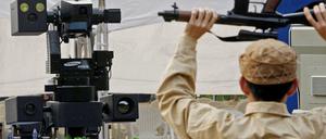 Südkorea sichert seine Grenze zum Norden mit automatischen Waffen.